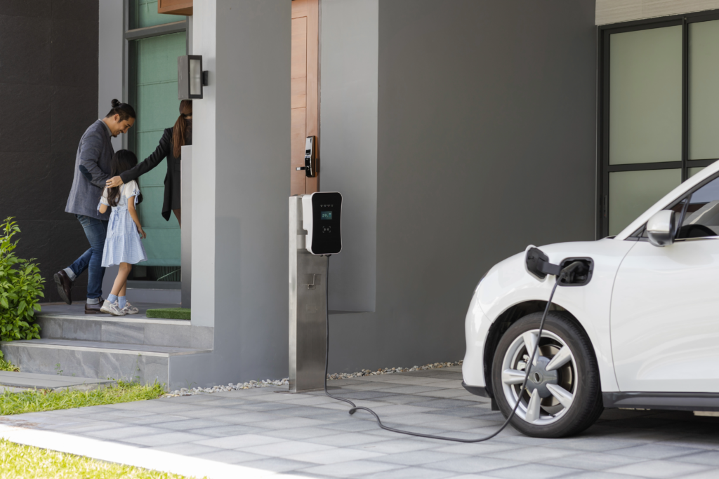 EV Charger with car